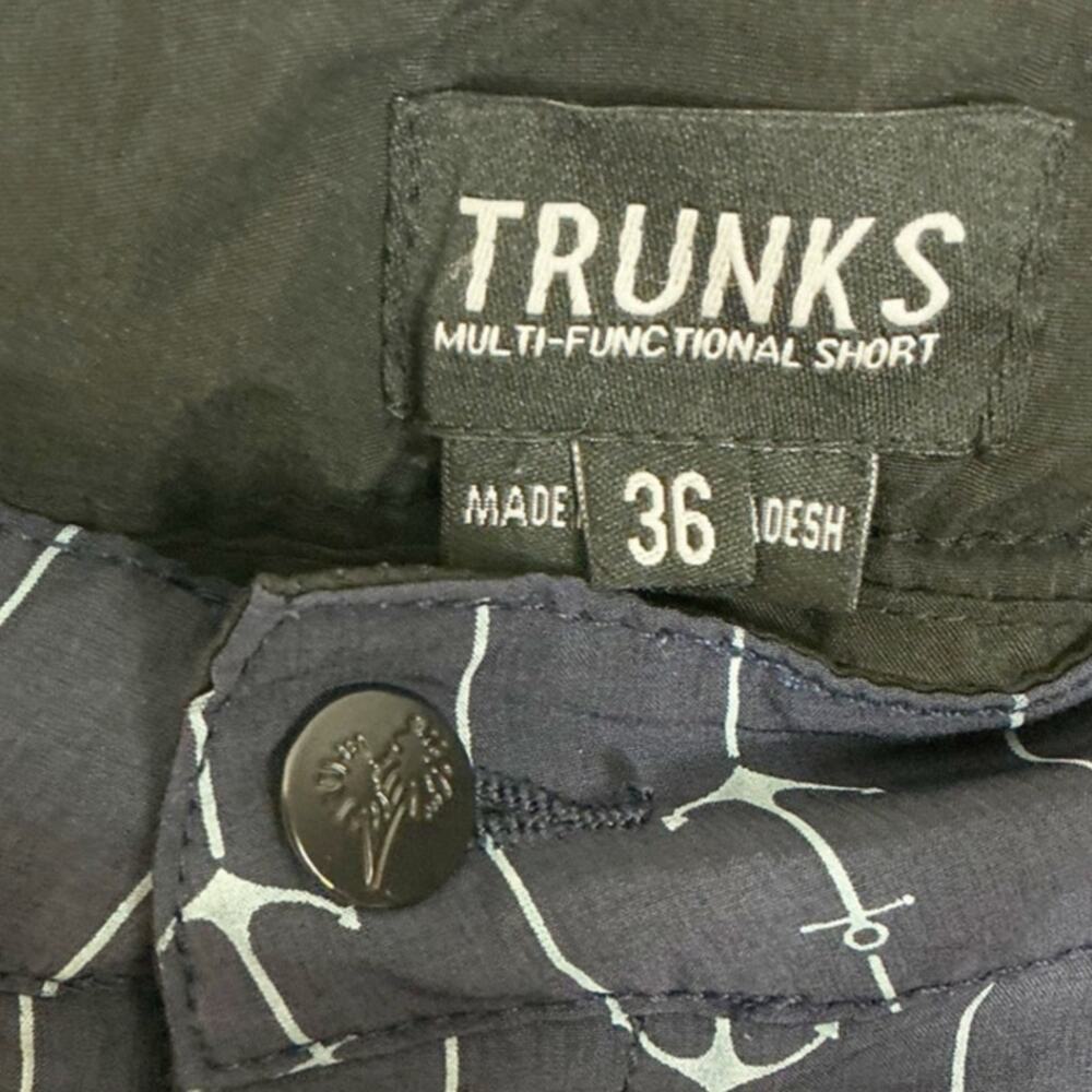 Trunks Mens Multi-Functional Shorts Navy Blue Anc… - image 3